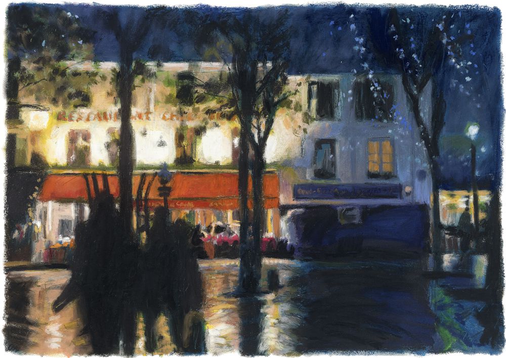 橋本清一パステル原画肉筆